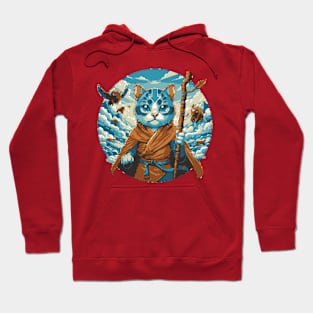 Feline Avatars: Majestic Cats in Last Airbender Attire Hoodie